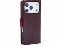 CaseMania Classic Leather Bookcase Bordeaux - iPhone 18 Pro Max Hoesje Leer