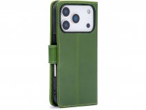 CaseMania Classic Leather Bookcase Groen - iPhone 18 Pro Max Hoesje Leer