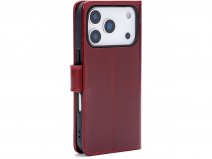 CaseMania Classic Leather Bookcase Rood - iPhone 18 Pro Max Hoesje Leer