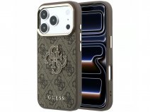Guess Big 4G Ton Sur Ton Monogram Case Bruin - iPhone 18 Pro Max/17 Pro Max hoesje