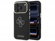 Guess Big 4G Ton Sur Ton Case Zwart - iPhone 18 Pro Max/17 Pro Max hoesje