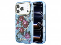Guess Floral MagSafe Case Lichtblauw - iPhone 18 Pro Max/17 Pro Max hoesje