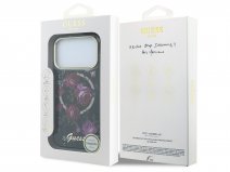 Guess Floral MagSafe Case Zwart - iPhone 18 Pro Max/17 Pro Max hoesje