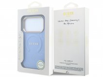 Guess Peony MagSafe Case Lichtblauw - iPhone 18 Pro Max/17 Pro Max hoesje