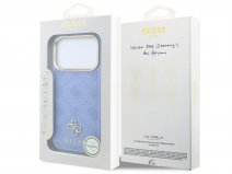 Guess Peony Print MagSafe Case Lichtblauw - iPhone 18 Pro Max/17 Pro Max hoesje