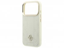 Guess Peony Stripe MagSafe Case Beige - iPhone 18 Pro Max/17 Pro Max hoesje
