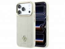 Guess Peony Stripe MagSafe Case Beige - iPhone 18 Pro Max/17 Pro Max hoesje