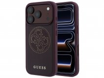 Guess Perforated MagSafe Case Burgundy - iPhone 18 Pro Max/17 Pro Max hoesje
