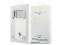Guess Saffiano PU Leather Case Beige - iPhone 18 Pro Max/17 Pro Max hoesje