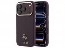 Guess Saffiano PU Leather Case Burgundy - iPhone 18 Pro Max/17 Pro Max hoesje