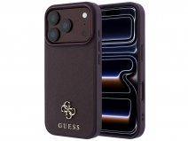 Guess Saffiano PU Leather Case Bordeaux - iPhone 18 Pro Max/17 Pro Max hoesje