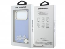 Karl Lagerfeld Signature Case Lichtblauw - iPhone 18 Pro Max/17 Pro Max hoesje