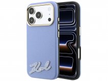 Karl Lagerfeld Signature Case Lichtblauw - iPhone 18 Pro Max/17 Pro Max hoesje