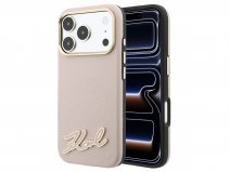 Karl Lagerfeld Signature Case Roze - iPhone 18 Pro Max/17 Pro Max hoesje