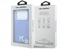 Karl Lagerfeld 3D MagSafe Case Lichtblauw - iPhone 18 Pro Max/17 Pro Max hoesje