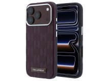 Karl Lagerfeld Monogram MagSafe Case Burgundy - iPhone 18 Pro Max/17 Pro Max hoesje