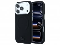 Lacoste Petit Piqué 3D MagSafe Case Zwart - iPhone 18 Pro Max hoesje