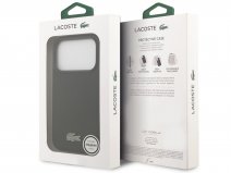 Lacoste Iconic Petit Piqué MagSafe Case Zwart - iPhone 18 Pro Max hoesje