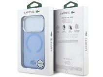 Lacoste Frosted MagSafe Case Blauw - iPhone 18 Pro Max/17 Pro Max hoesje