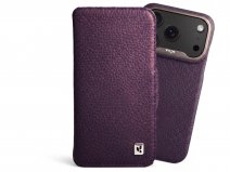 Vaja 2in1 Leather Wallet Case MagSafe Paars - iPhone 18 Pro Max Hoesje Leer