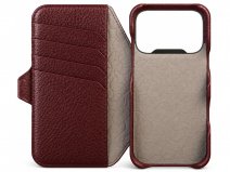 Vaja Leather Wallet Case MagSafe Rood - iPhone 18 Pro Max Hoesje Leer