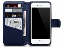 CaseBoutique Bookcase Donkerblauw Leer - iPhone SE / 8 / 7 hoesje
