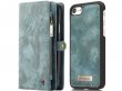 CaseMe 2in1 Wallet Ritsvak Case Blauw - iPhone SE 2020/8/7 Hoesje