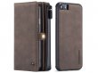 CaseMe Multi Wallet Ritsvak Case Bruin - iPhone SE/8/7 Hoesje
