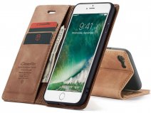 CaseMe Vintage BookCase Tan - iPhone SE / 8 / 7 hoesje