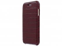 Graffi Oyster Croco Bordeaux Leer - iPhone SE / 8 / 7 / 6(s) hoesje