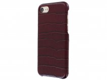 Graffi Cover Croco Bordeaux Leer - iPhone SE / 8 / 7 / 6(s) hoesje