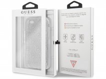 Guess 4G Glitter TPU Case Zilver - iPhone SE / 8 / 7 / 6 hoesje