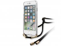 Guess 4G Necklace Case Zwart - iPhone SE / 8 / 7 / 6 hoesje