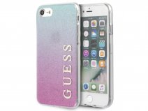 Guess Glitter TPU Case Pink Blue - iPhone SE / 8 / 7 / 6 hoesje