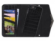 Mobilize Elegant Magnet Clutch Black Croco - iPhone SE 2020/8/7/6 hoesje