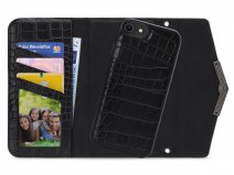 Mobilize Elegant Magnet Clutch Black Croco - iPhone SE/8/7/6 hoesje