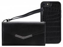 Mobilize Elegant Magnet Clutch Black Croco - iPhone SE/8/7/6 hoesje