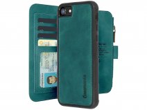 CaseMania 2in1 Wallet Ritsvak Case Groen - iPhone SE/8/7 Hoesje