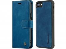 CaseMania 2in1 Magnetic Bookcase Donkerblauw - iPhone SE/8/7 Hoesje