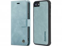 CaseMe 2in1 Magnetic Bookcase Aqua - iPhone SE 2020/8/7 Hoesje
