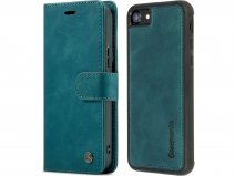 CaseMe 2in1 Magnetic Bookcase Groen - iPhone SE/8/7 Hoesje