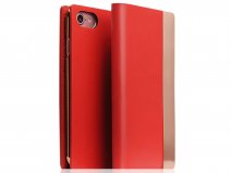 SLG Design D5 CSL Metal Rood - Leren iPhone SE / 8 / 7 hoesje