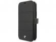 BMW Stitched Bookcase Zwart Leer - iPhone 11 hoesje
