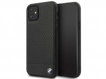 BMW Perforated Case Zwart Leer - iPhone 11 hoesje