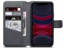 CaseBoutique Leather Wallet Grijs Leer - iPhone 11 hoesje