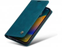 CaseMania Vintage Slim Bookcase Groen - iPhone 11 hoesje