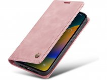 CaseMania Vintage Slim Bookcase Roze - iPhone 11 hoesje