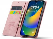 CaseMania Vintage Slim Bookcase Roze - iPhone 11 hoesje