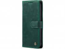 CaseMania Vintage Leather Case Groen - iPhone 11 hoesje
