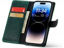 CaseMania Vintage Leather Case Groen - iPhone 11 hoesje